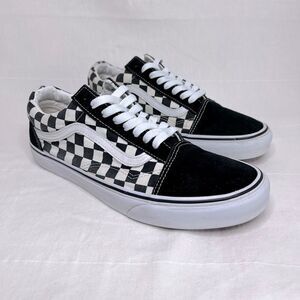 Vans old school checkered canvas mens shoes, men size 9.5